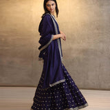Purple Tunic Sharara Set - Jayanti Reddy