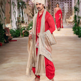 Red Kurta Dhoti Set
