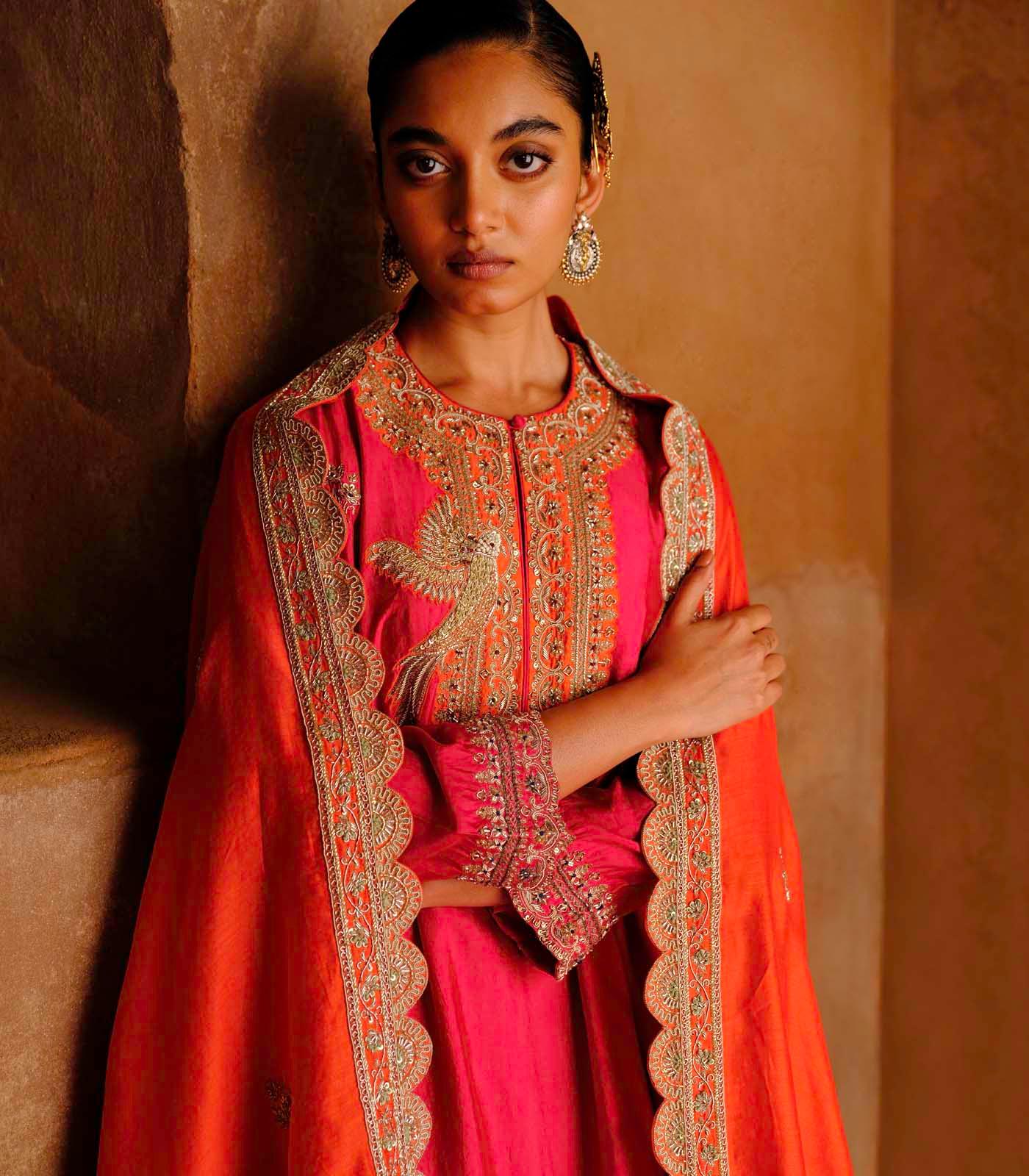 Rani Pink Tunic Set - Jayanti Reddy