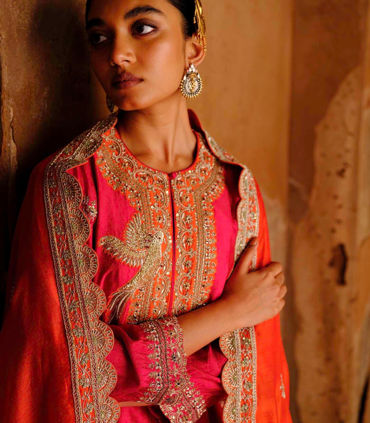 Rani Pink Tunic Set - Jayanti Reddy