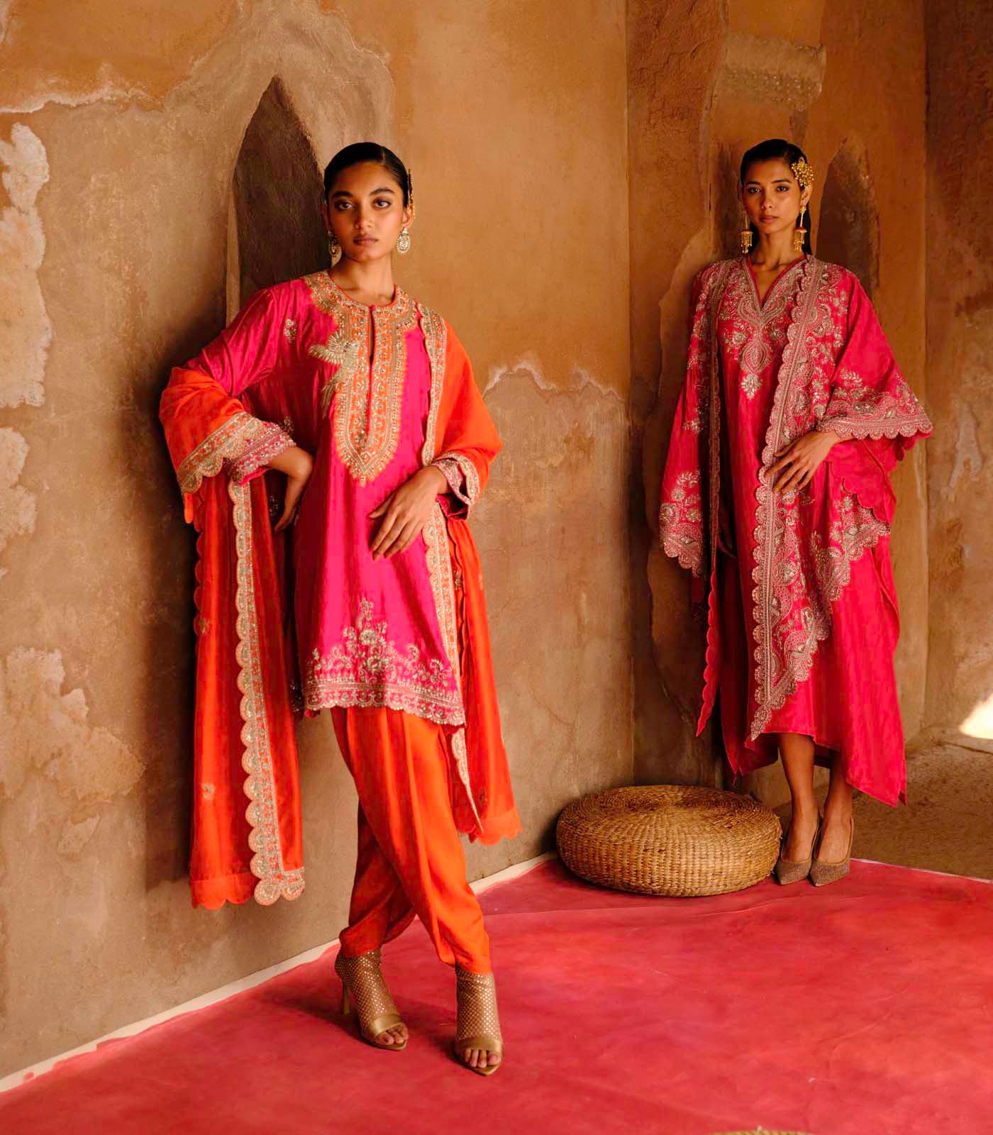Rani Pink Tunic Set - Jayanti Reddy