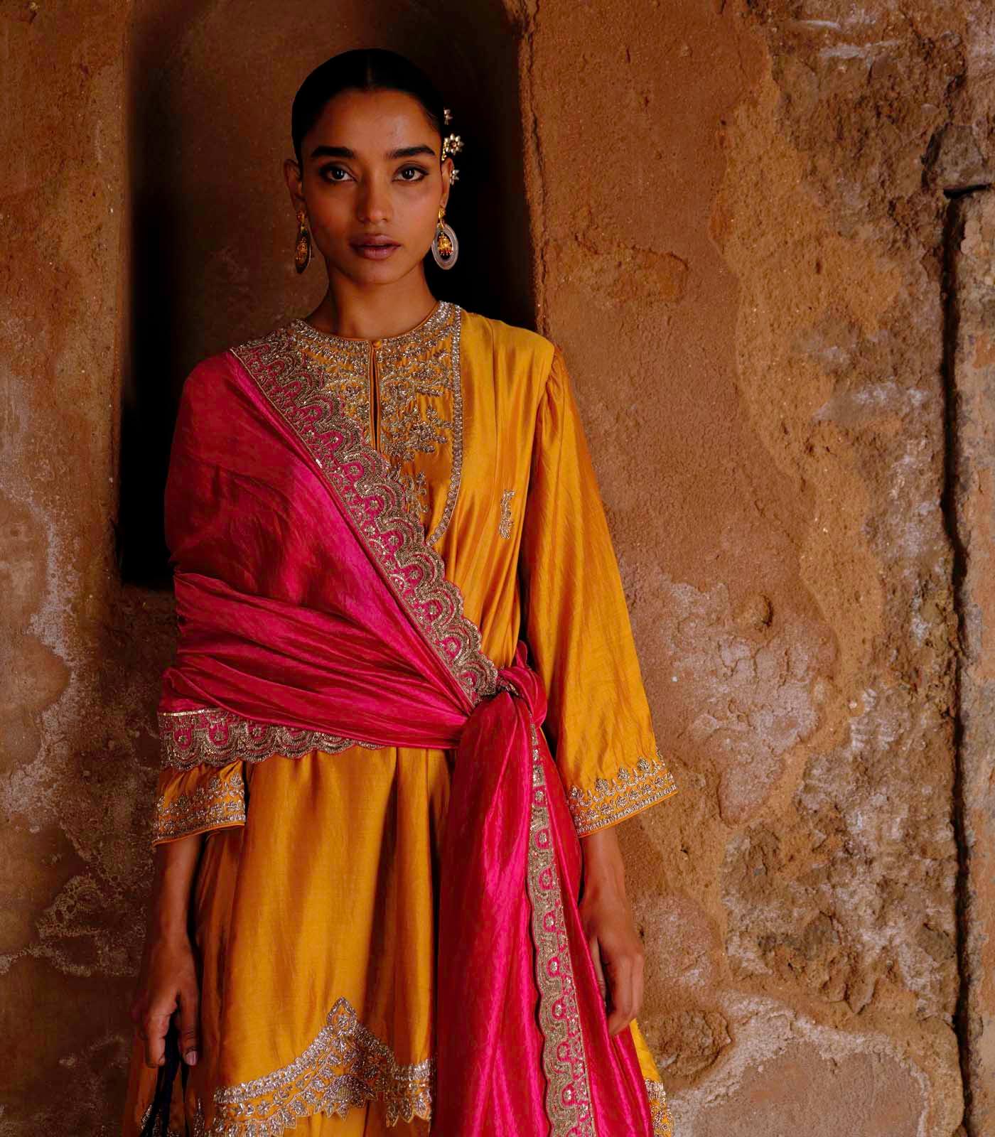 Mango Yellow Tunic Set - Jayanti Reddy