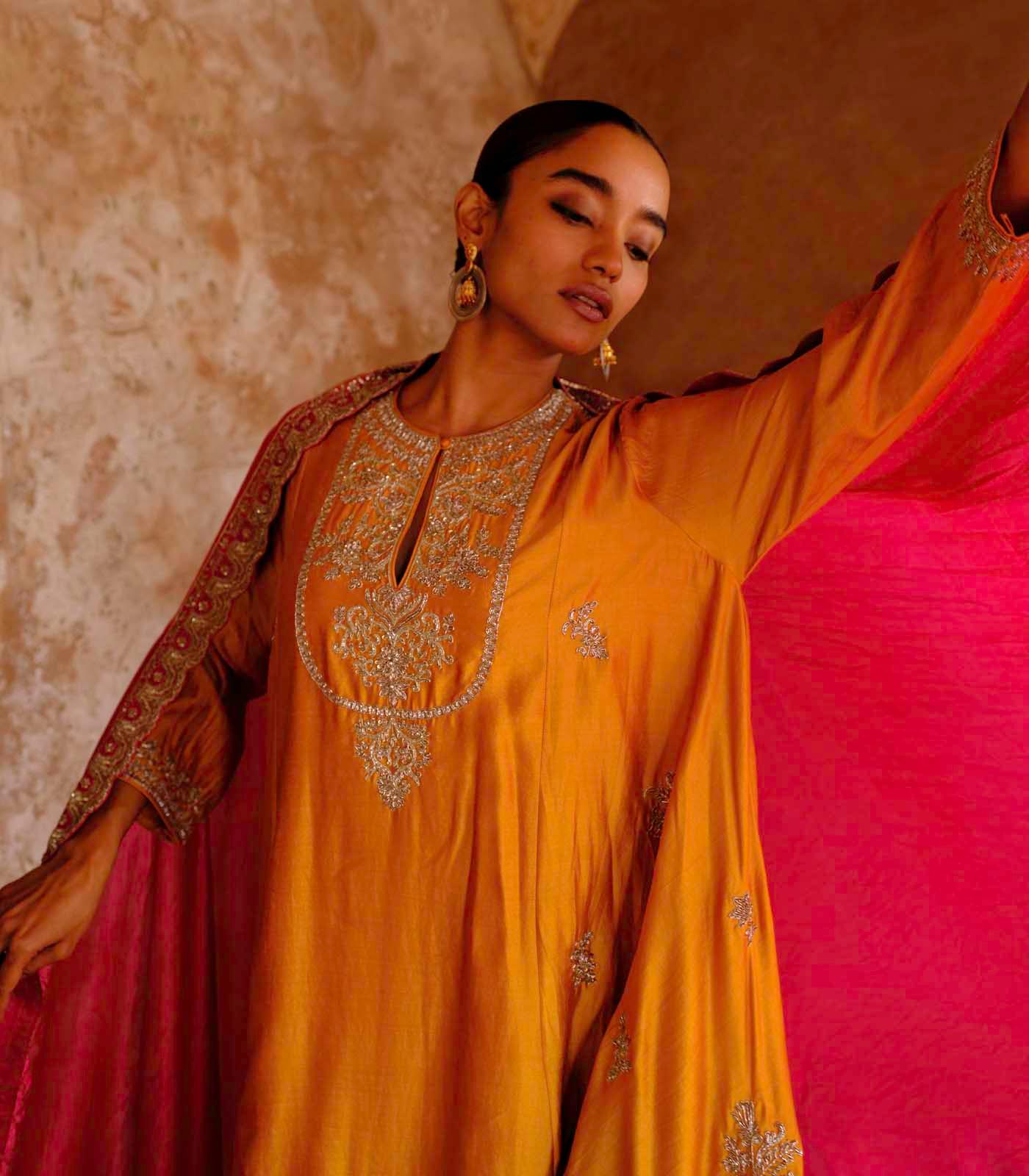 Mango Yellow Tunic Set - Jayanti Reddy