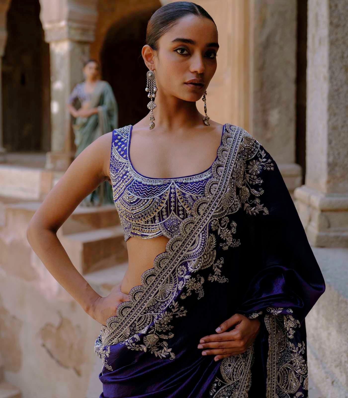 Purple Saree Set - Jayanti Reddy