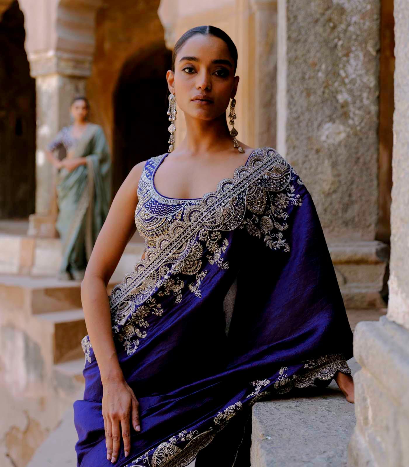 Purple Saree Set - Jayanti Reddy