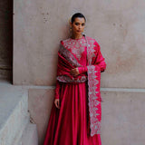 Rani Pink Embroidered Anarkali - Jayanti Reddy