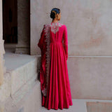 Rani Pink Embroidered Anarkali - Jayanti Reddy