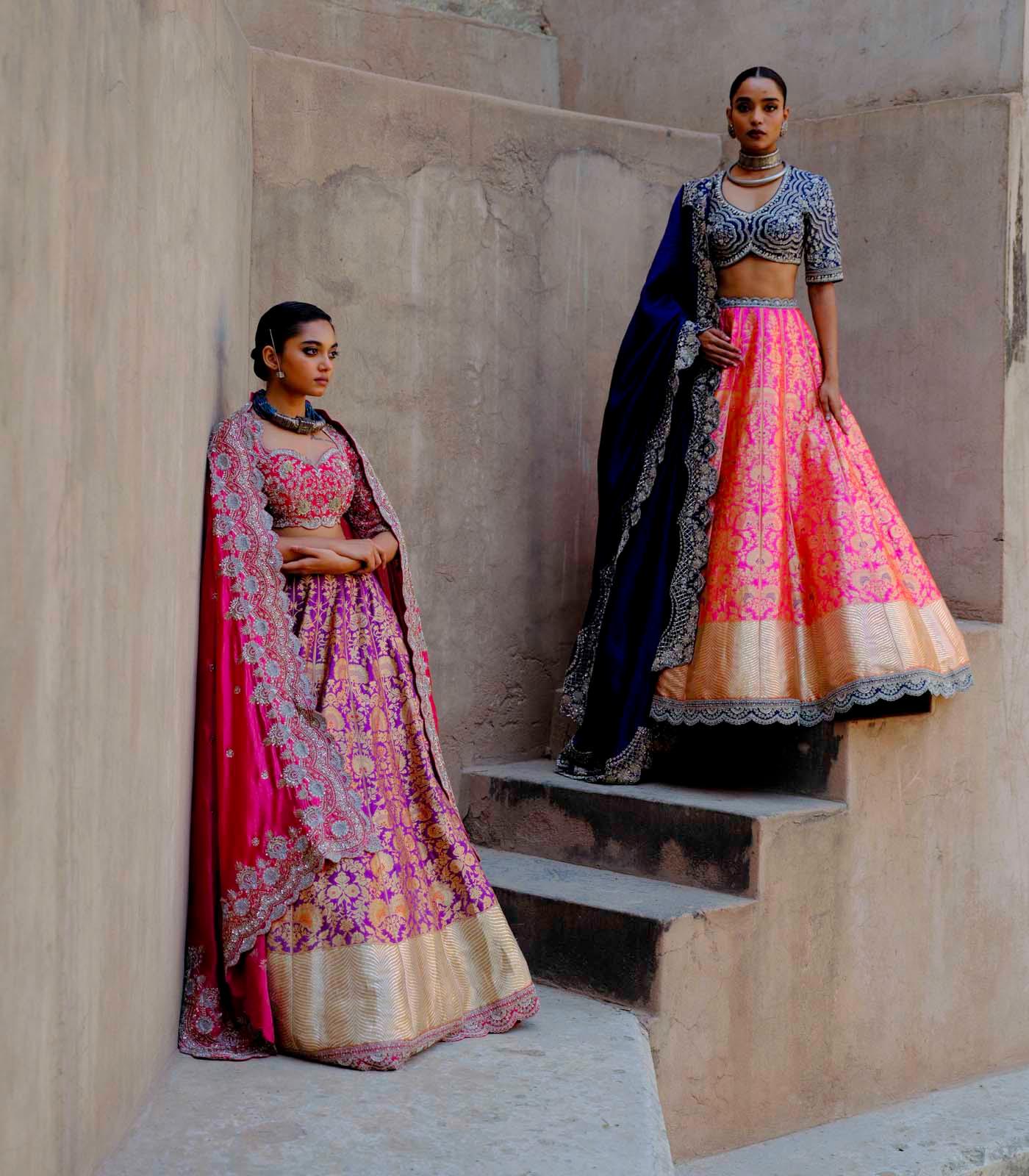 Pink & Purple Lehenga Set - Jayanti Reddy