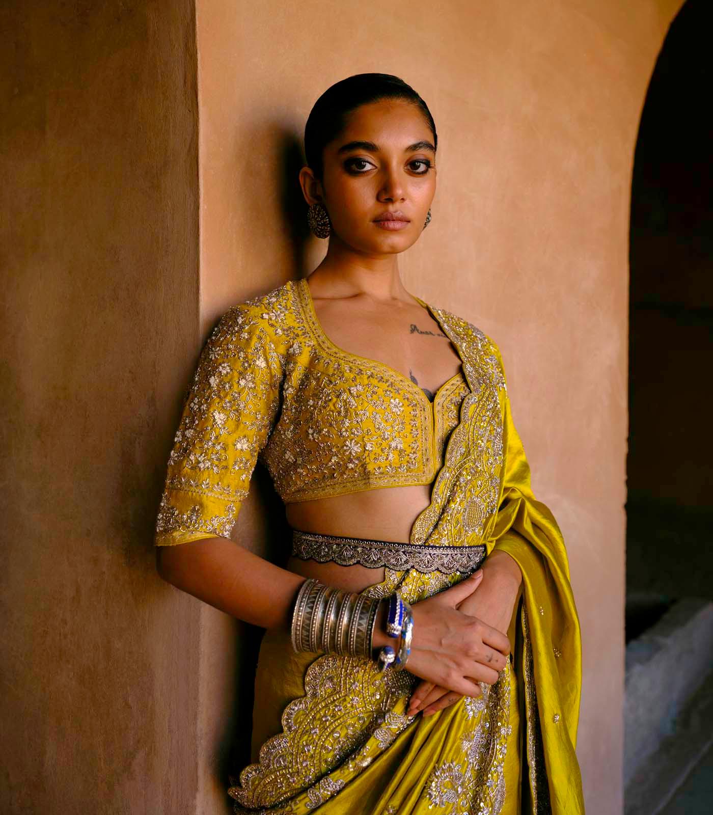 Mustard Saree Set - Jayanti Reddy