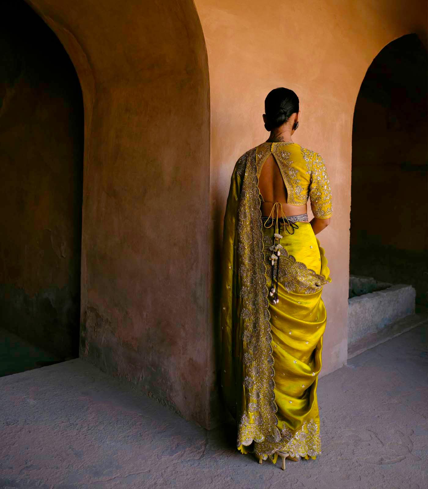 Mustard Saree Set - Jayanti Reddy