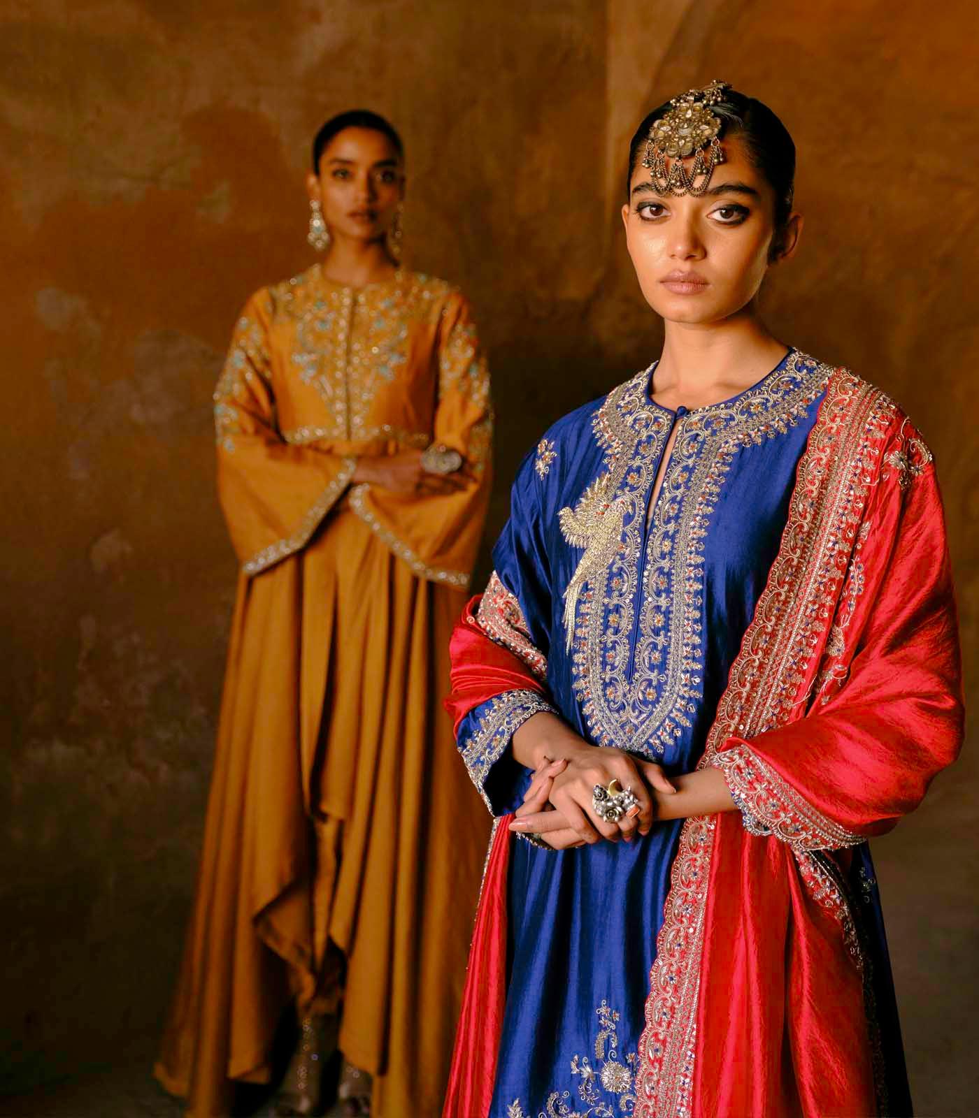 Navy Blue Tunic Set - Jayanti Reddy
