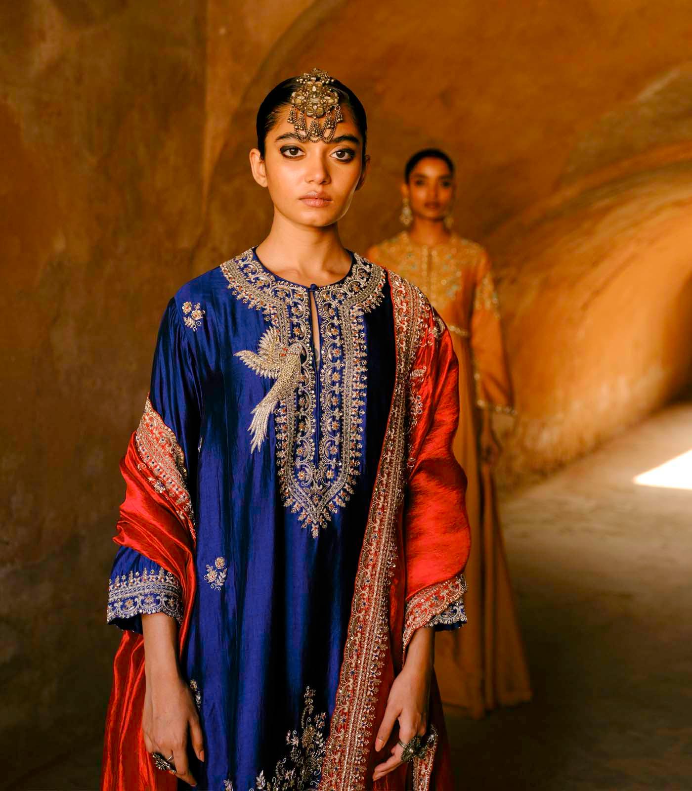 Navy Blue Tunic Set - Jayanti Reddy