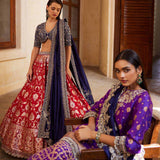 Red Banaras lehenga set - Jayanti Reddy