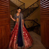 Red Banaras lehenga set - Jayanti Reddy