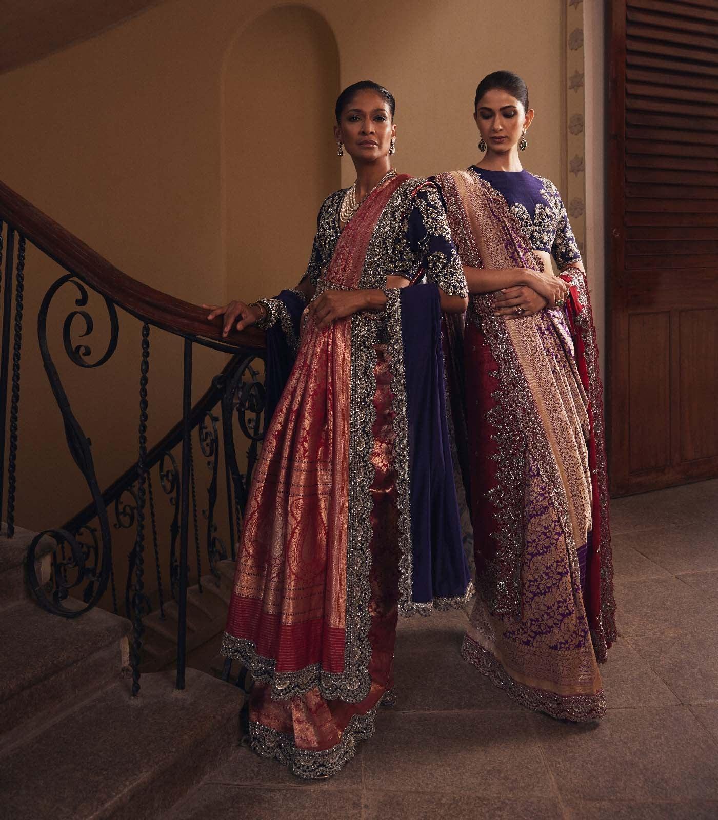 Purple Banaras saree set - Jayanti Reddy