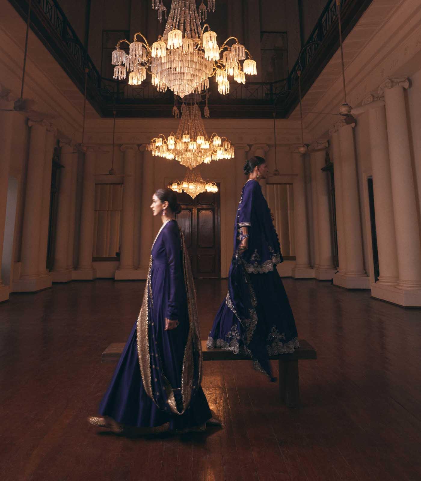Purple Tunic Sharara Set - Jayanti Reddy