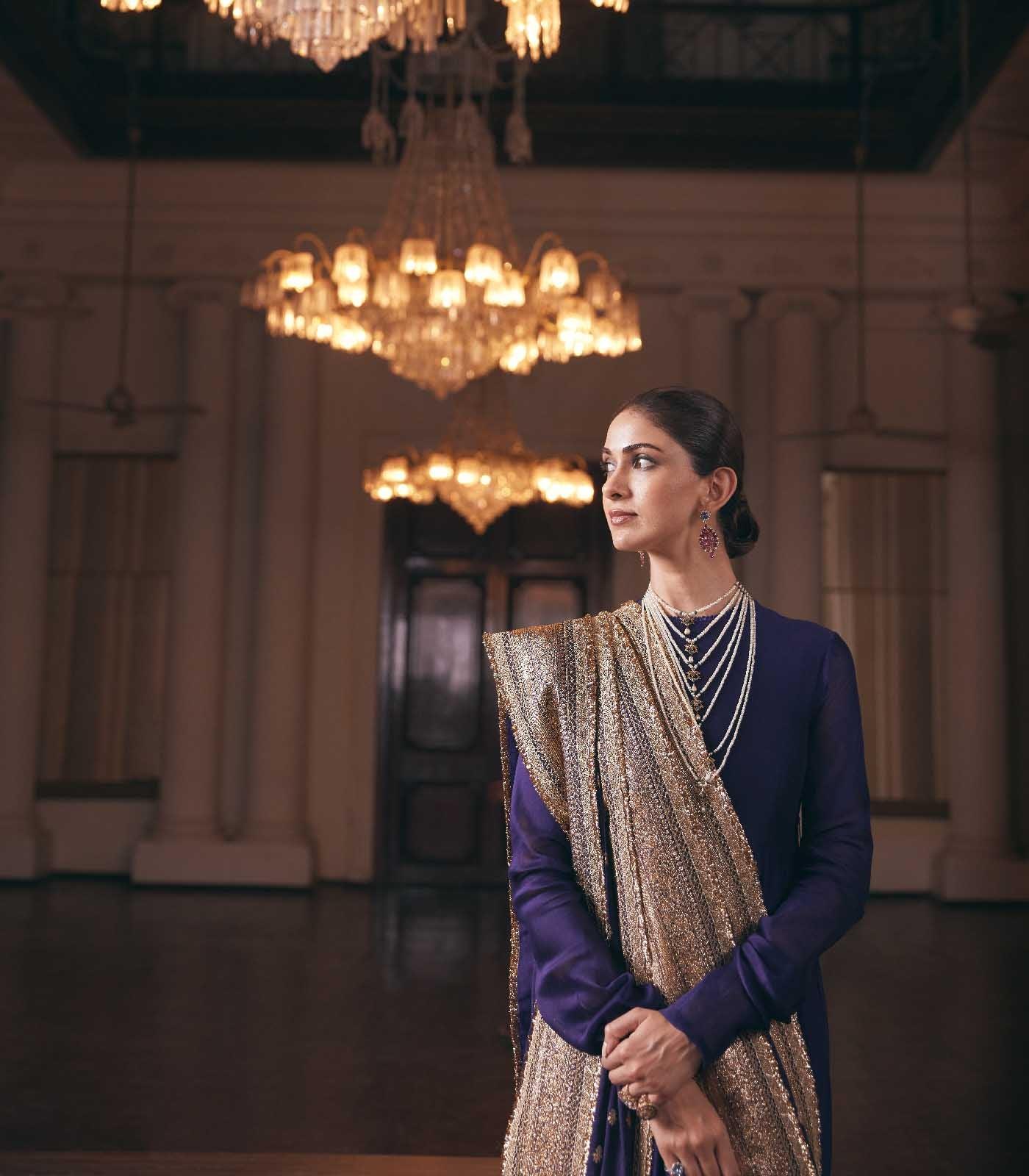Purple Anarkali set - Jayanti Reddy