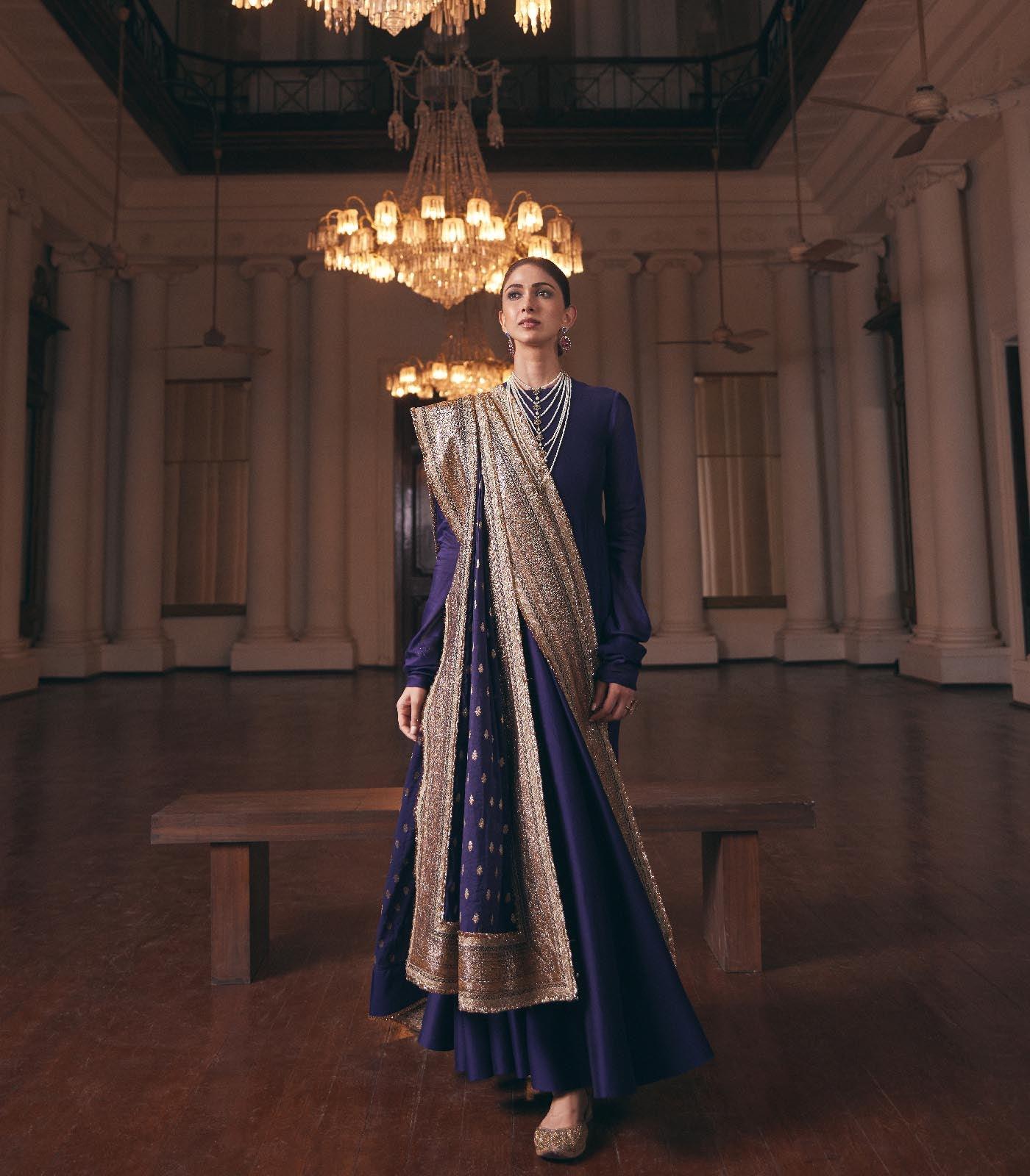 Purple Anarkali set - Jayanti Reddy