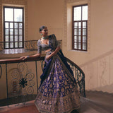 Purple Banaras Lehenga Set - Jayanti Reddy