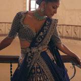Purple Banaras Lehenga Set - Jayanti Reddy