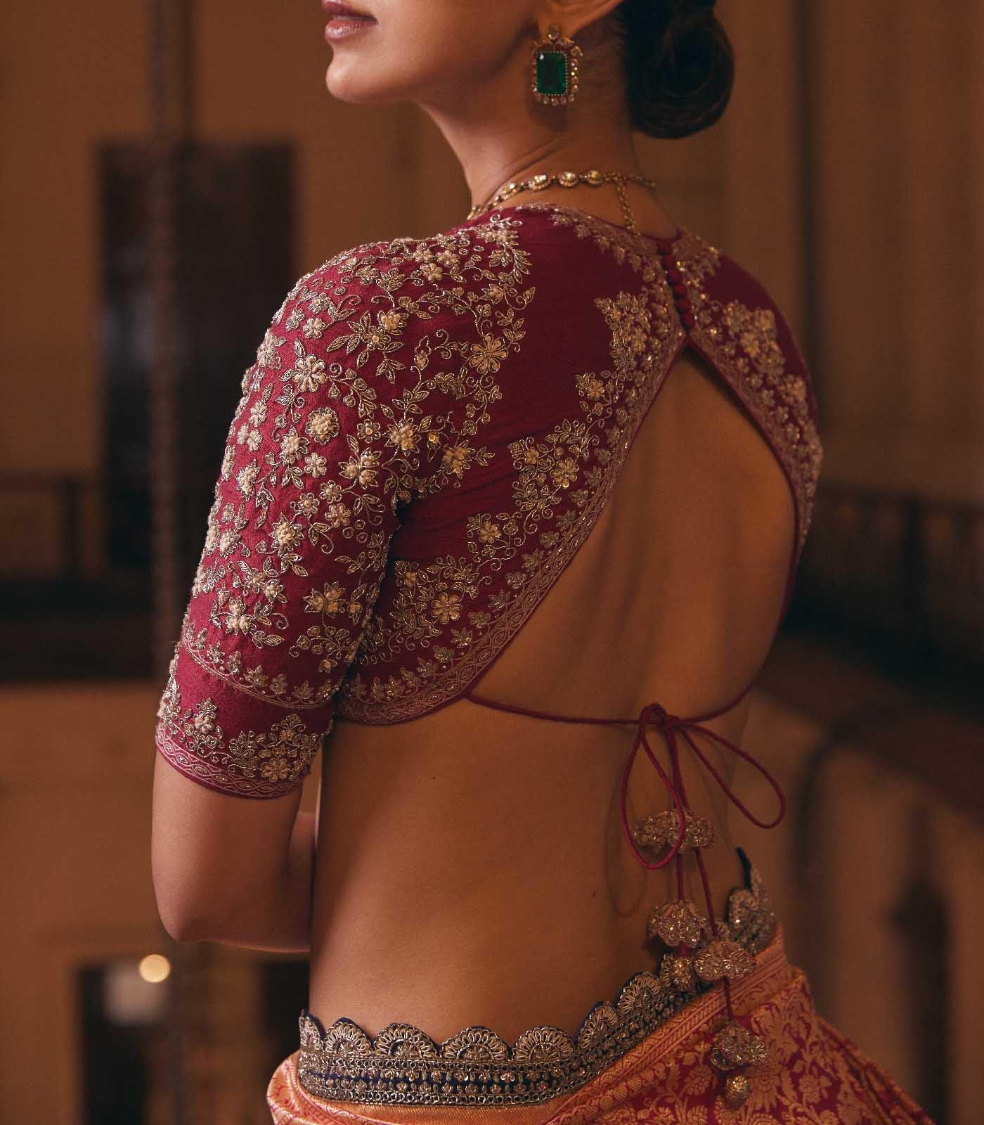 Rani Pink Banaras Lehenga Set - Jayanti Reddy
