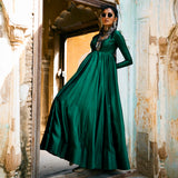 Emerald Green Anarkali Set