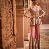 Peach Peplum Set