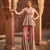 Peach Peplum Set