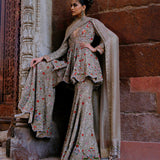 Nyra Peplum & Sharara with Dupatta