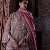 Misha Tunic with Gotta Sharara & Bird Dupatta