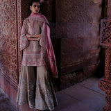 Misha Tunic with Gotta Sharara & Bird Dupatta