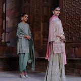 Misha Tunic with Gotta Sharara & Bird Dupatta
