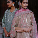 Misha Tunic with Gotta Sharara & Bird Dupatta