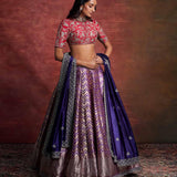 Pink and purple embroidered lehenga set - Jayanti Reddy