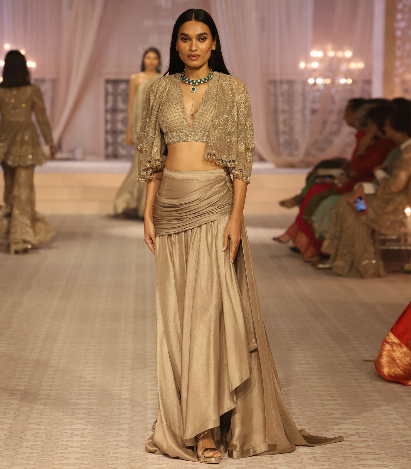 Estella Cape with Incut Blouse & Elva Skirt