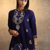 Purple Threadwork Kurta Set - Jayanti Reddy