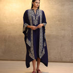 Purple Kaftan with Cape Embroidered Set - Jayanti Reddy