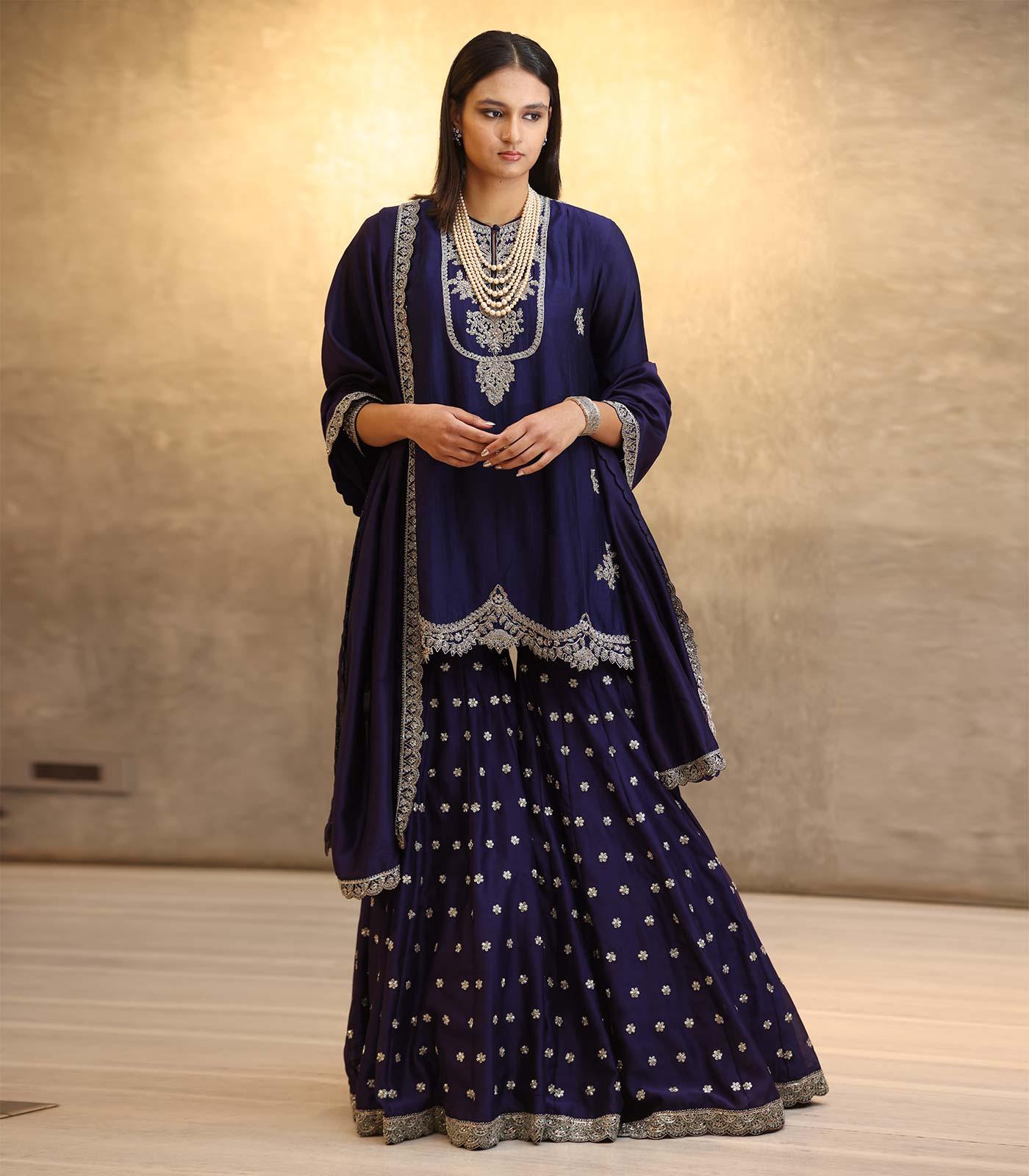 Purple Tunic Sharara Set - Jayanti Reddy