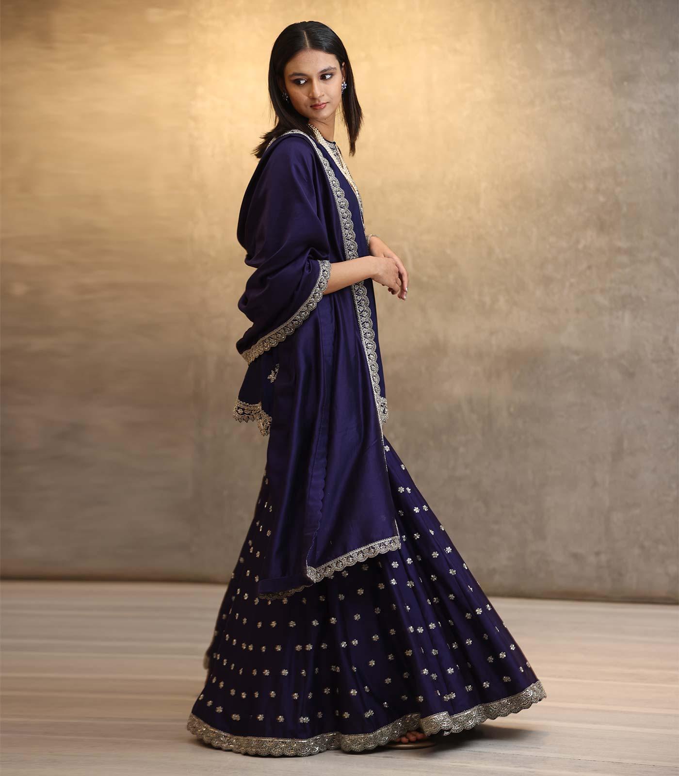 Purple Tunic Sharara Set - Jayanti Reddy