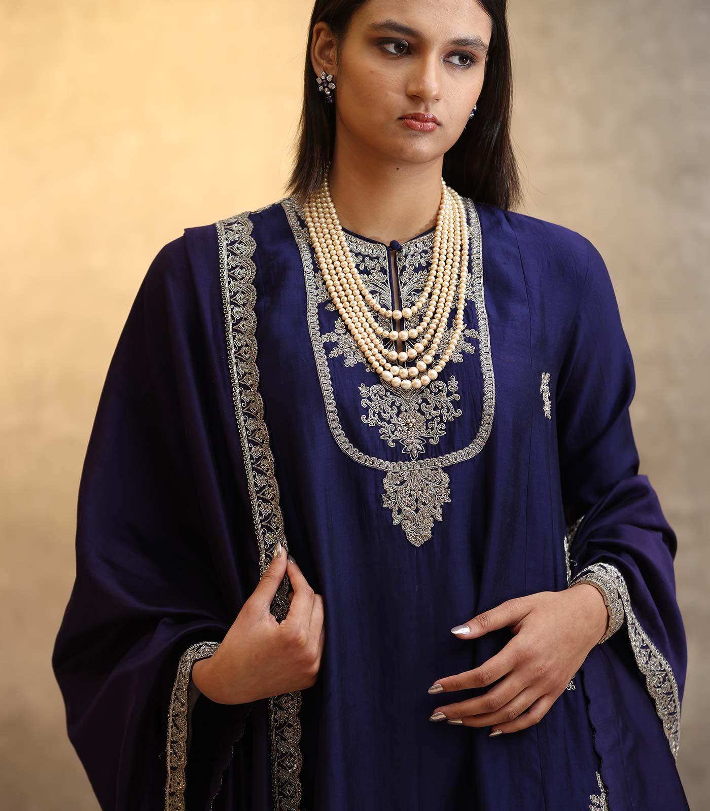 Purple Tunic Sharara Set - Jayanti Reddy