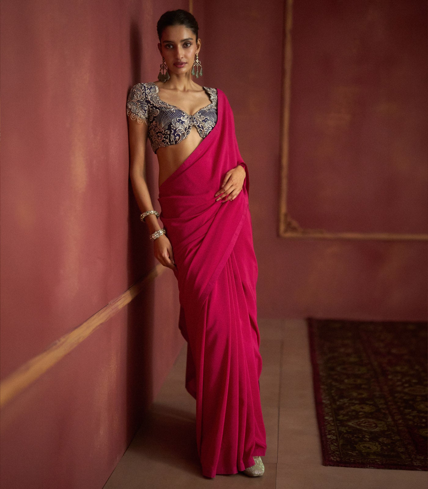 Pink Saree Set
