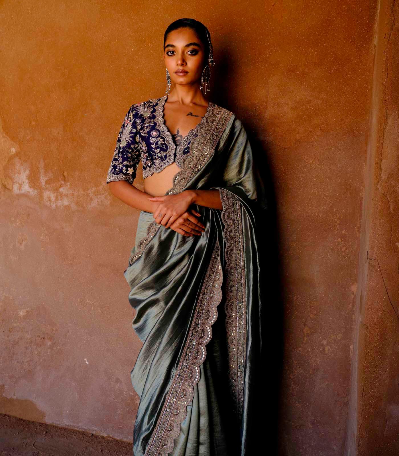 Mint Saree Set – Jayanti Reddy