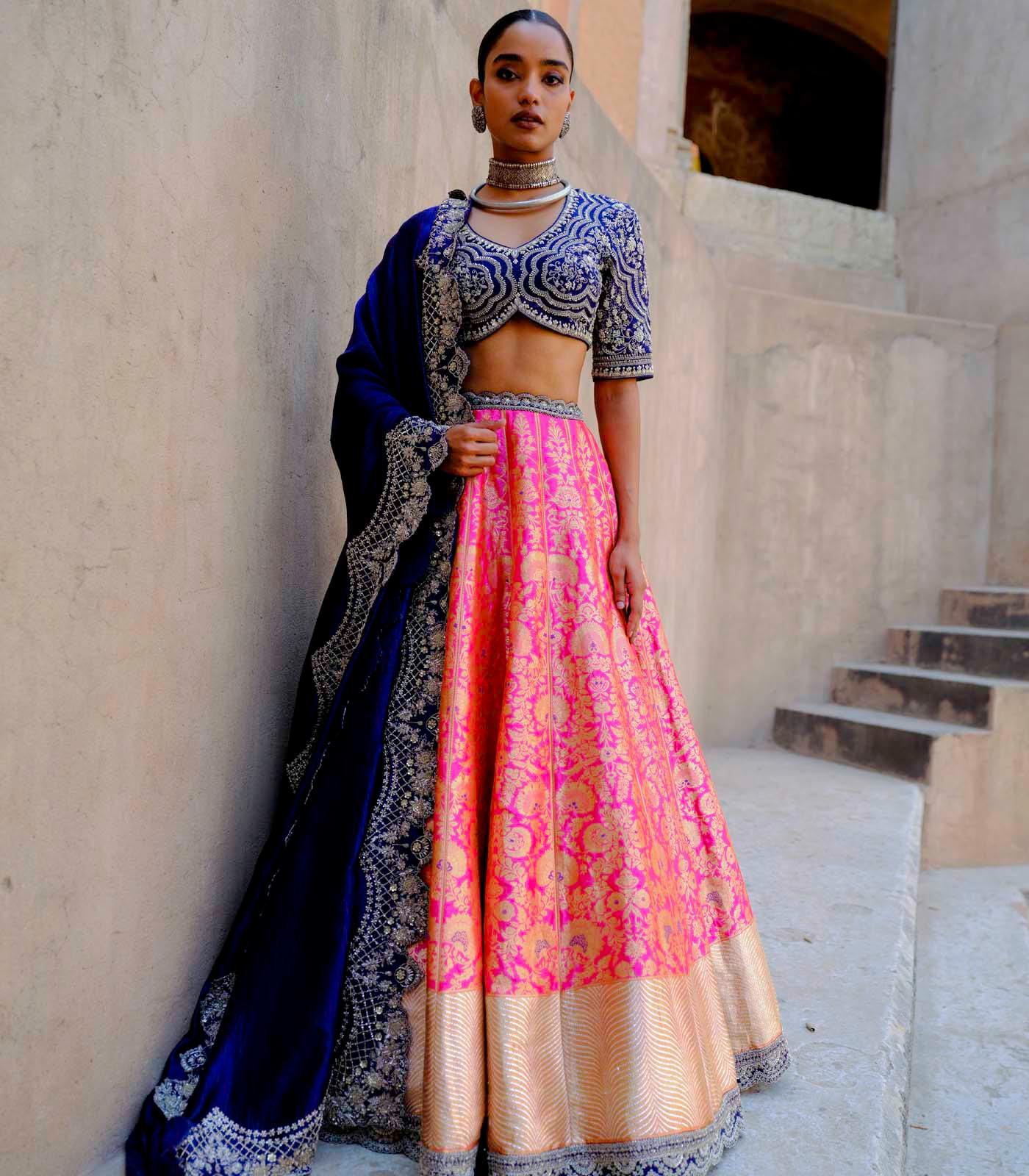 Pink & Purple Lehenga Set - Jayanti Reddy