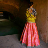 Pink & Mustard Lehenga Set - Jayanti Reddy