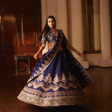 Purple Embroidered lehenga Set - Jayanti Reddy