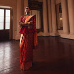 Orange Banaras saree set - Jayanti Reddy