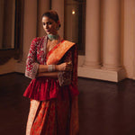 Orange Banaras saree set - Jayanti Reddy