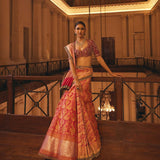 Rani Pink Banaras Lehenga Set - Jayanti Reddy