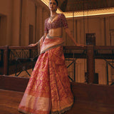 Rani Pink Banaras Lehenga Set - Jayanti Reddy