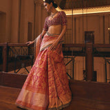 Rani Pink Banaras Lehenga Set - Jayanti Reddy